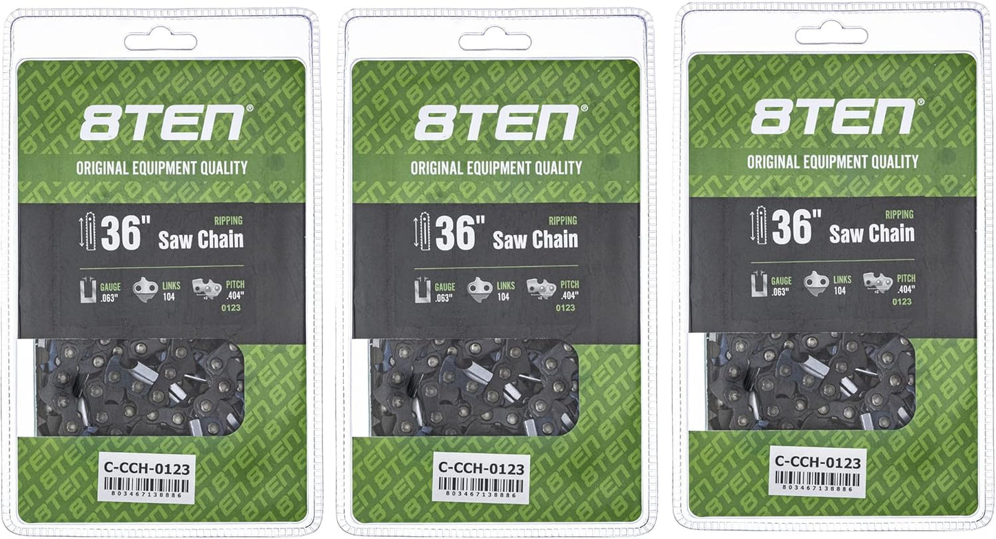 8TEN Ripping Chainsaw Chain 36 Inch for Stihl MS880 and More