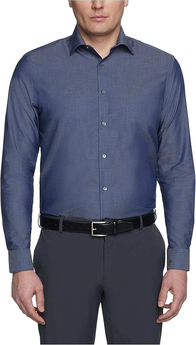 Calvin Klein Men's Dress Shirt Regular Fit Non Iron Herringbone Review