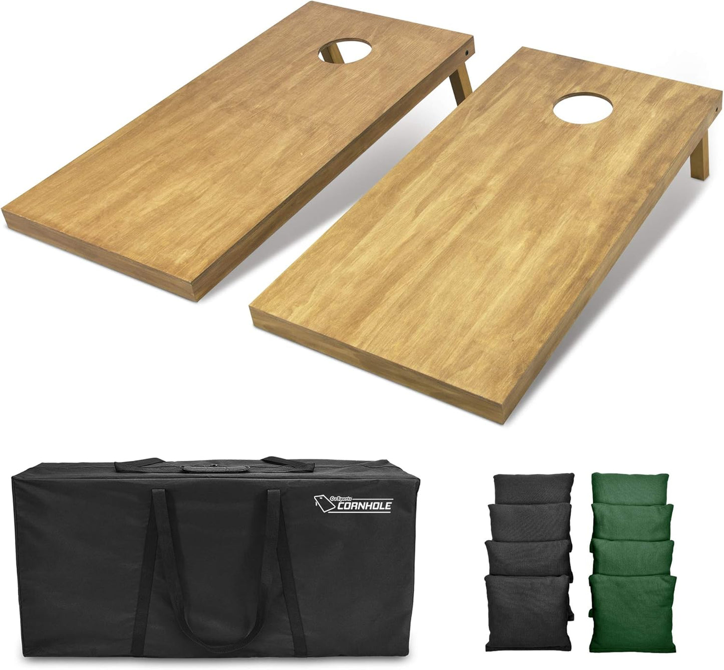 GoSports 4 ft x 2 ft Wooden Cornhole Boards Set for Fun