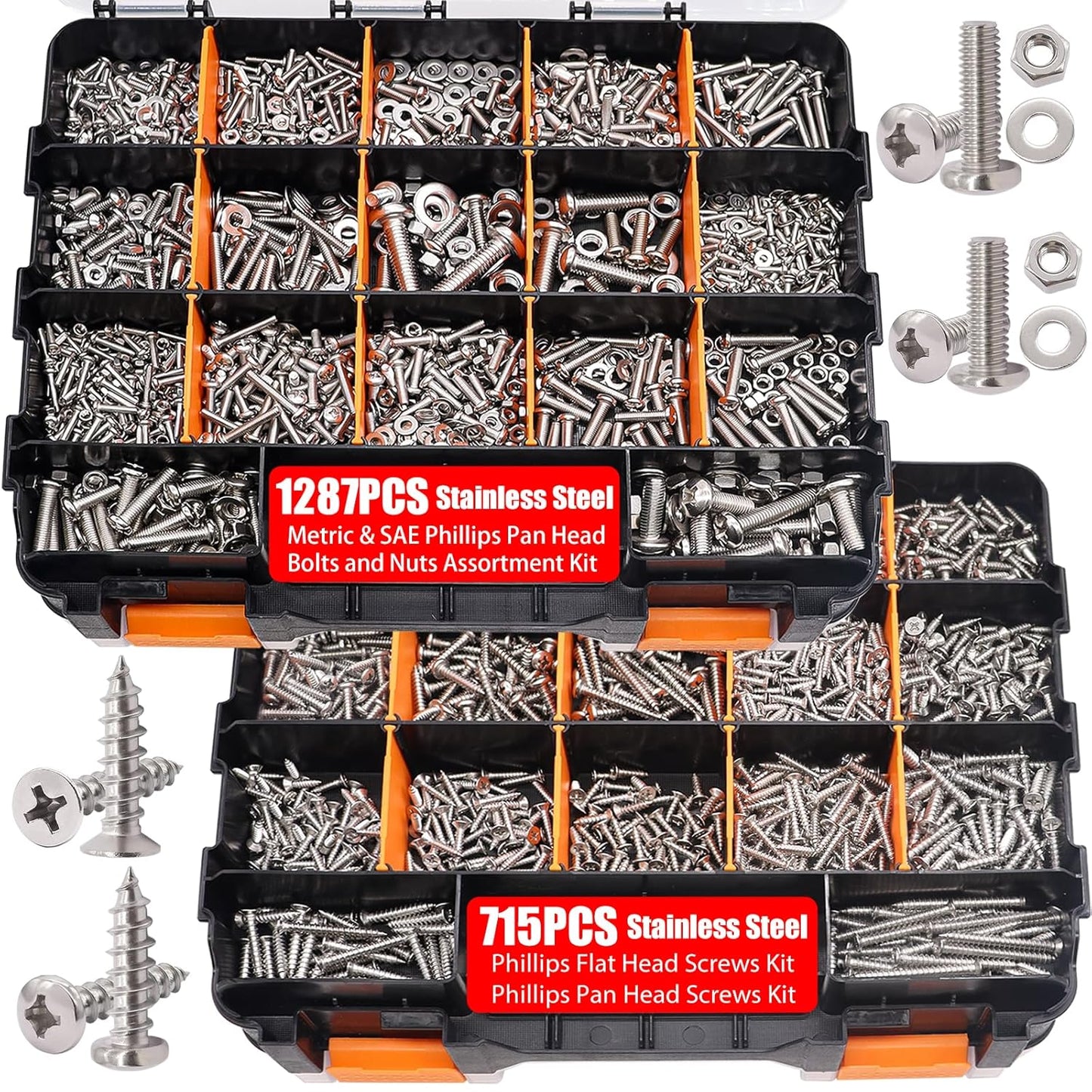 2002PCS Stainless Steel Hardware Assortment Kit for All Needs