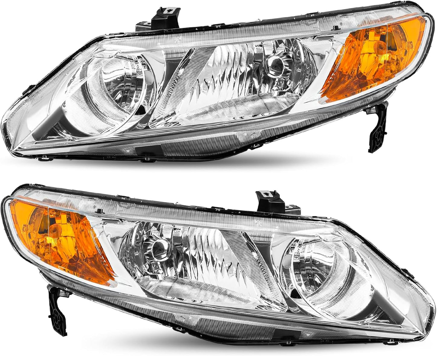 JSBOYAT Headlight Assembly Pair for 2006-2011 Honda Civic Sedan
