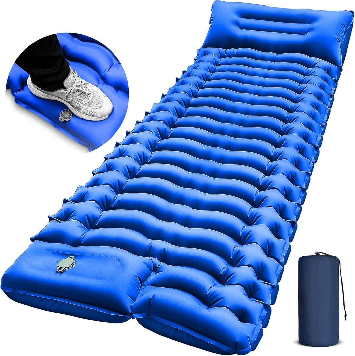 Ultralight Camping Sleeping Pad with Built-in Pillow for Comfort