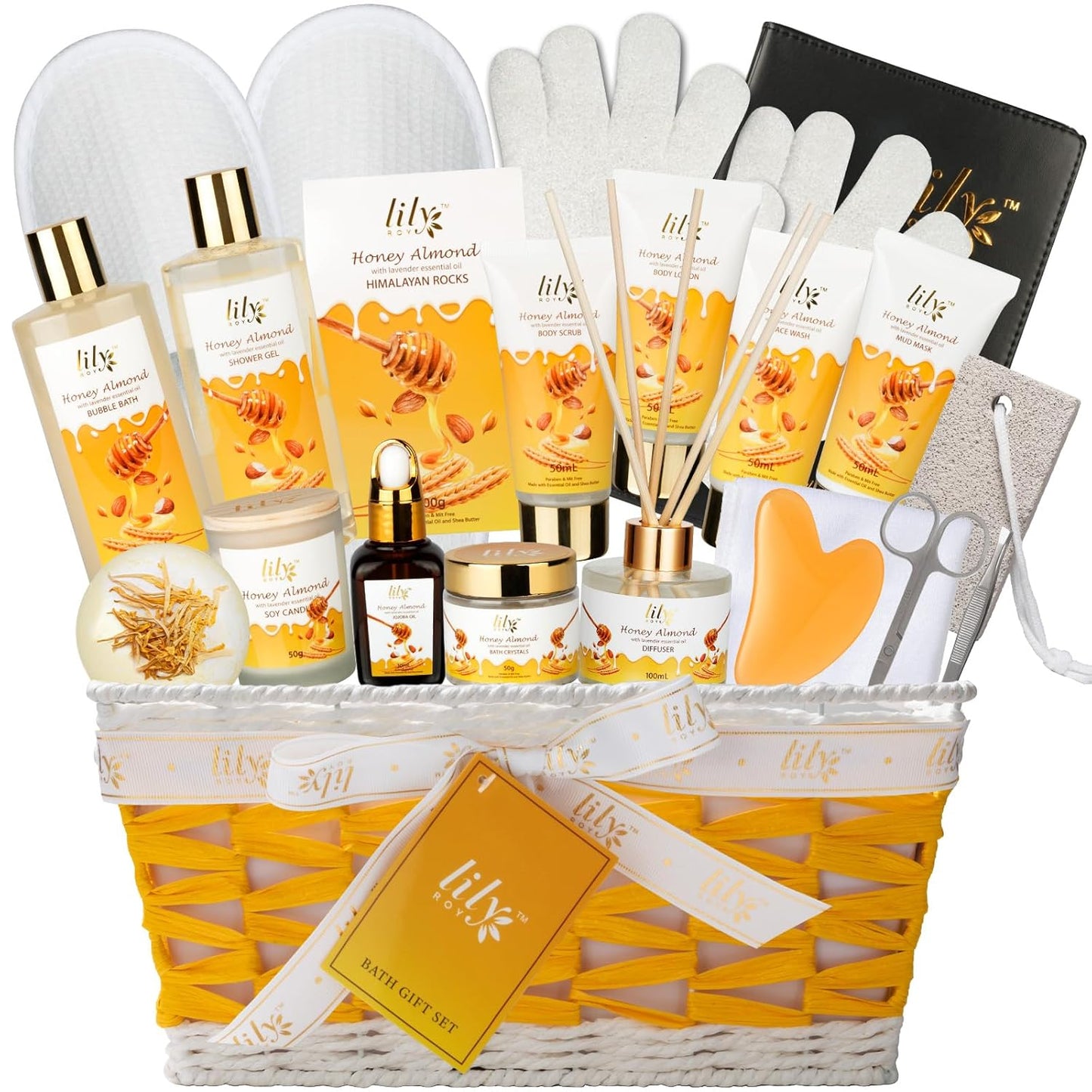 21-Piece Spa Gift Basket Set for Women - Luxurious Self Care Treats