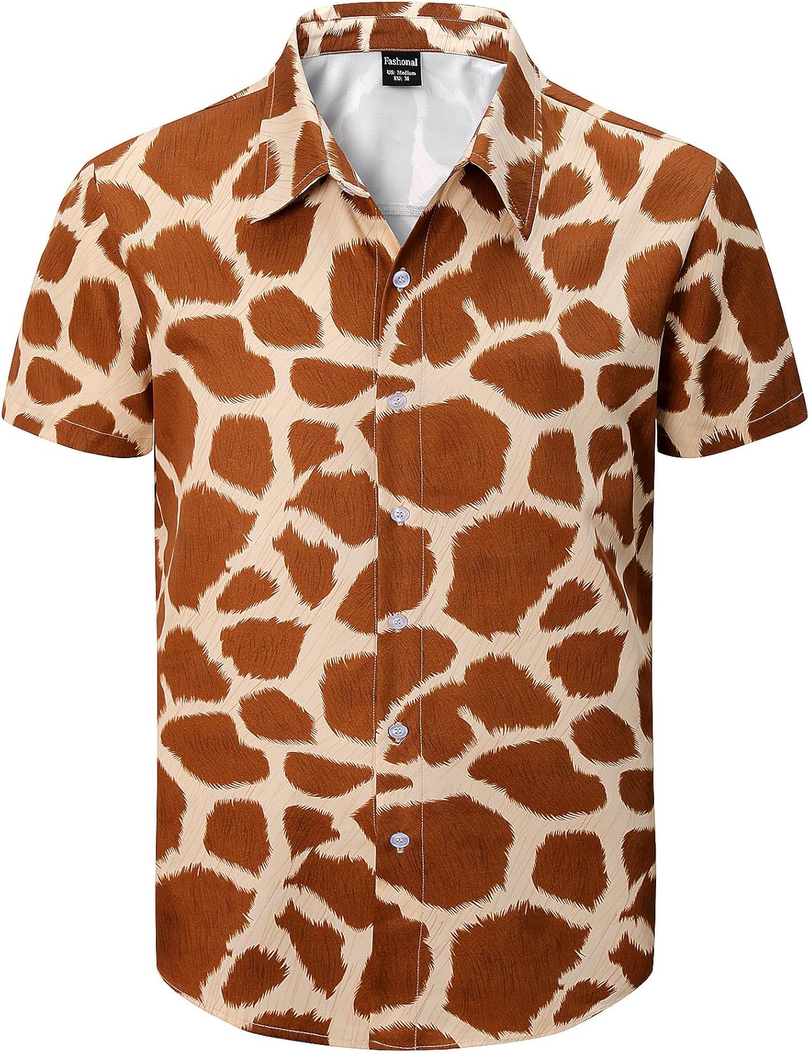 Men's Giraffe Print Hawaiian Shirt for Trendy Summer Style