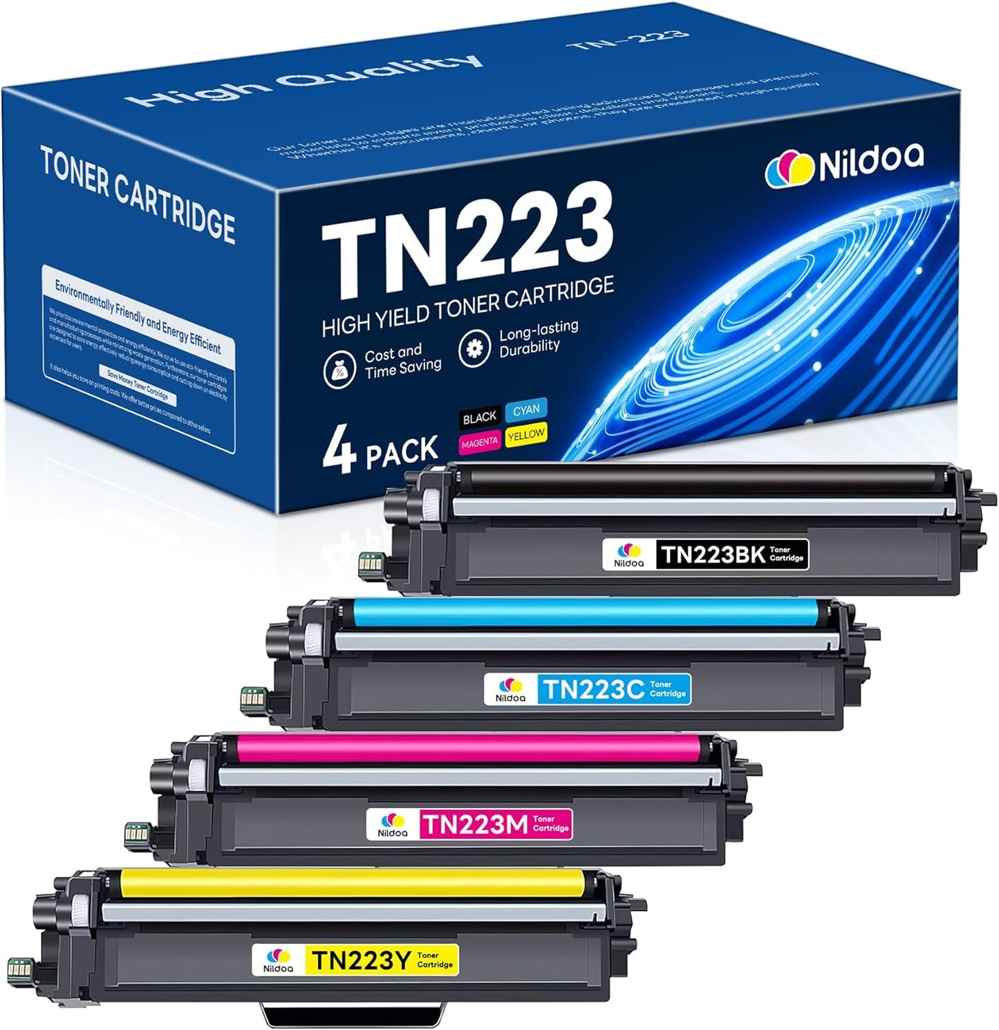 Vibrant Colors: Nildoa TN223 Toner Cartridge Set