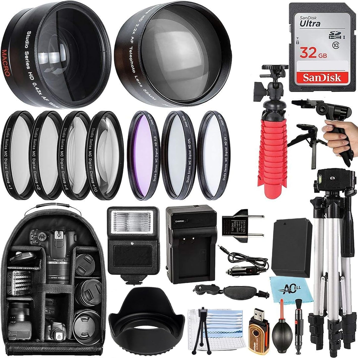 58mm Accessory Bundle for Canon EOS Rebel Cameras with Lens Kit