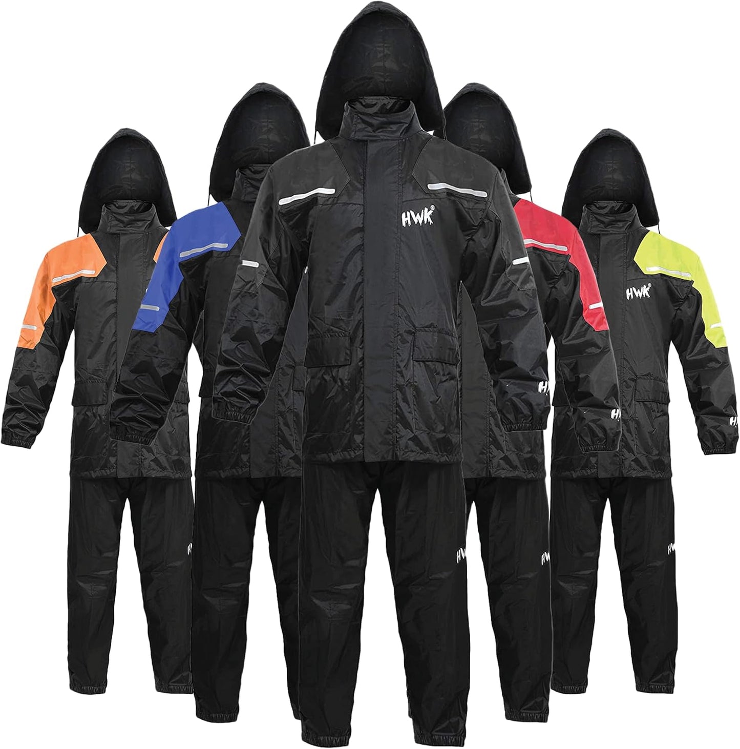 HWK Motorcycle Rain Suit for Men and Women - Waterproof Gear