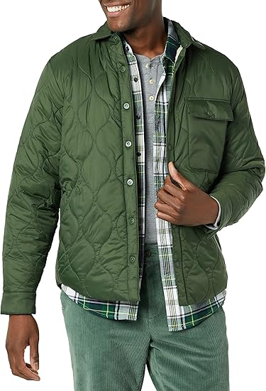 Men's Water-Resistant Sherpa Lined Quilted Shirt Jacket Review
