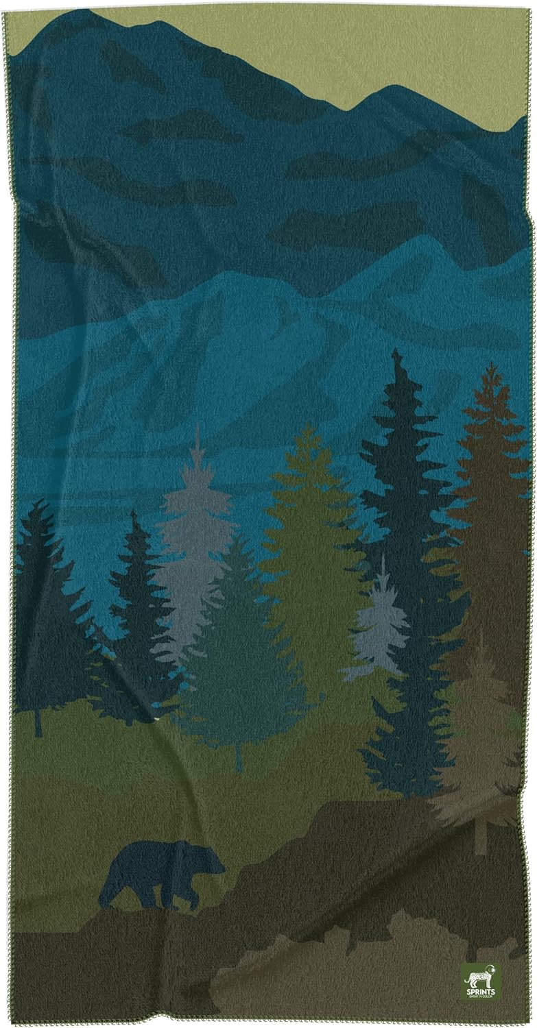 Sprints Athletic Running Towel - Full-Sized Microfiber Cover