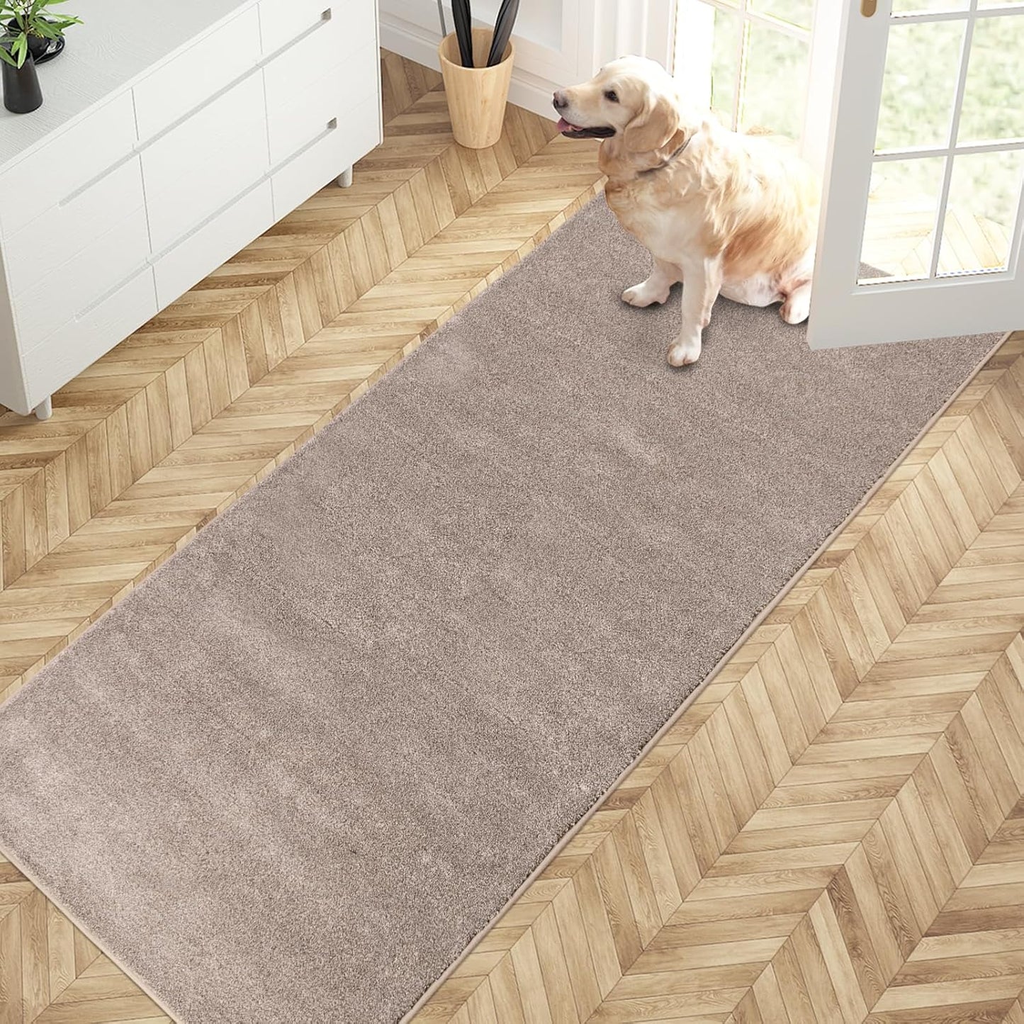 Dirt Trapping Door Mat 31.5in x 70in for Muddy Shoes & Paws