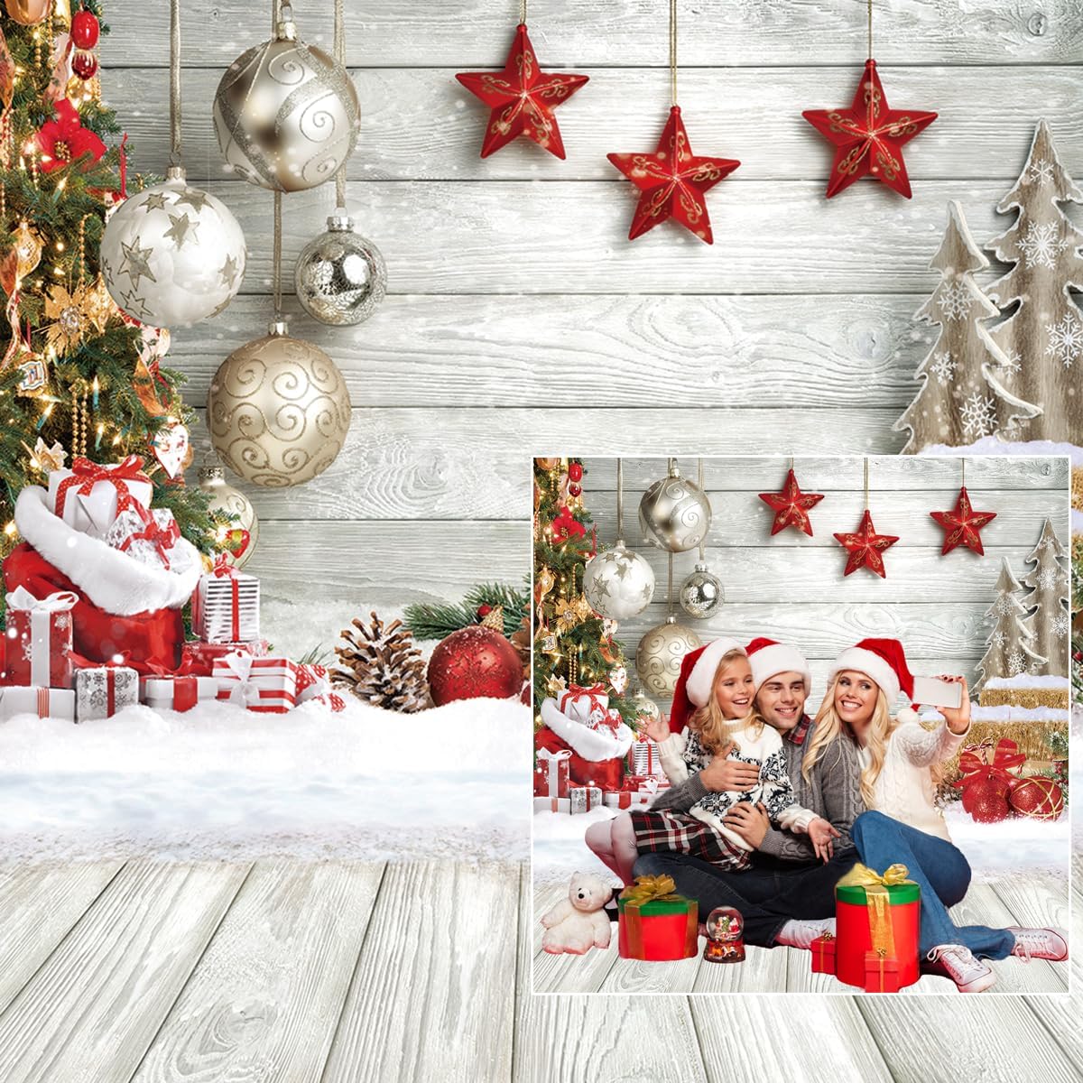 10X10FT Christmas Backdrop for Stunning Holiday Photography