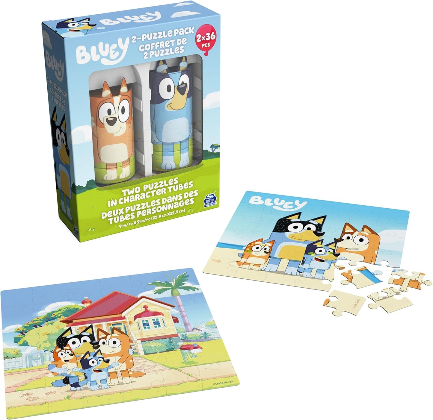 Bluey Puzzles 2-Pack - Fun Learning for Kids!