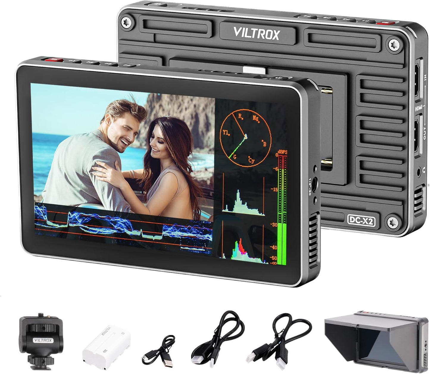 VILTROX DC-X2 2000Nits 6 Inch Touchscreen Video Monitor