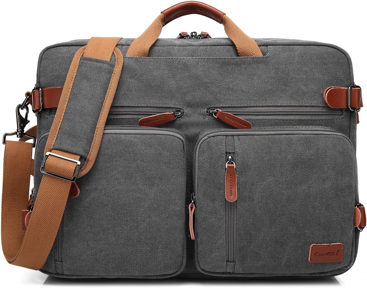 Convertible Backpack Messenger Shoulder Bag for 15.6 Inch Laptop