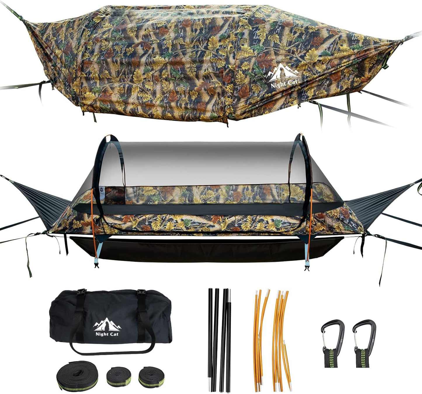 Night Cat Flat Lay Hammock Tent with Mosquito Net for Camping