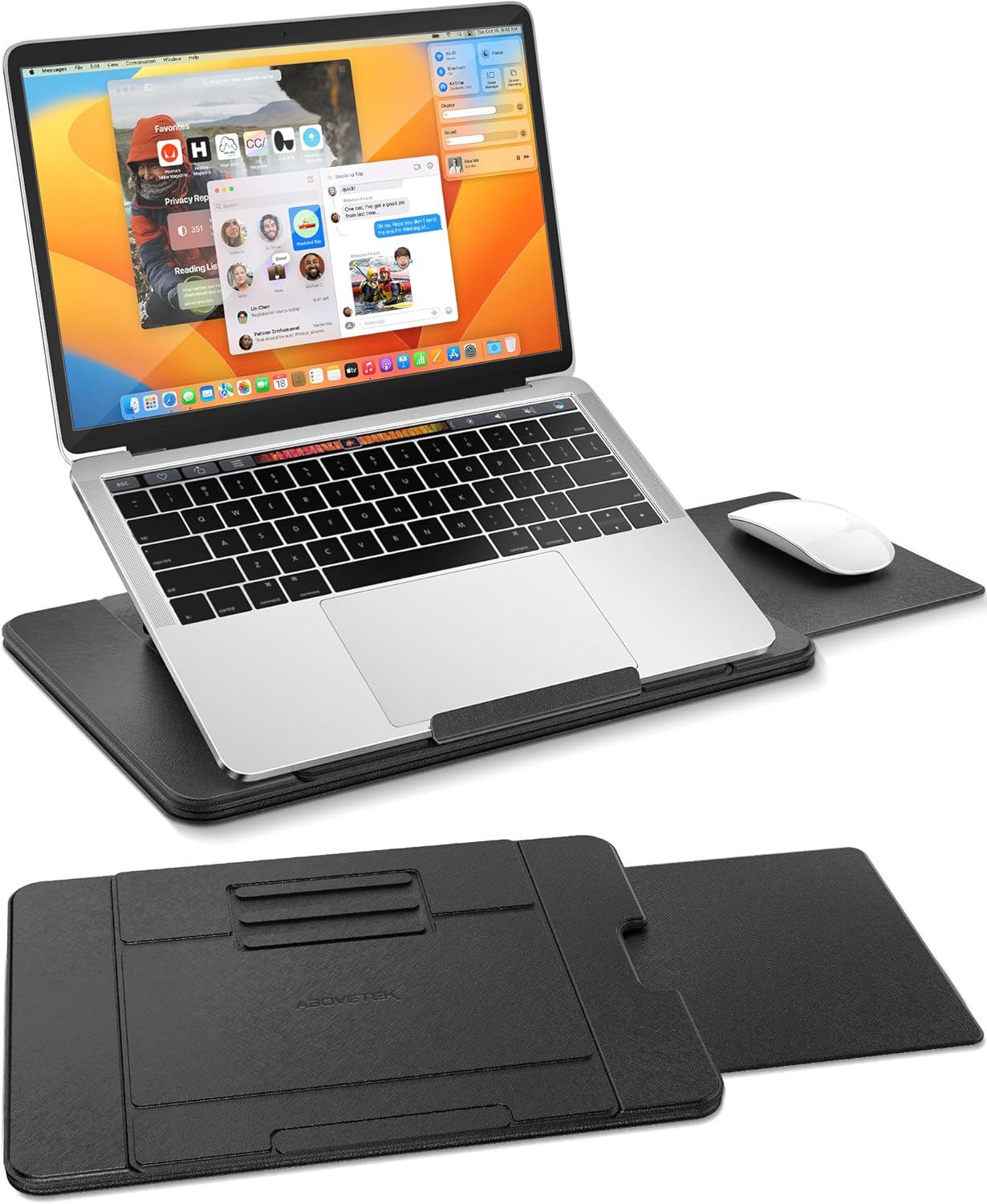 AboveTEK Laptop Lap Desk: 3 Angles, Non-Slip, Heat Shield
