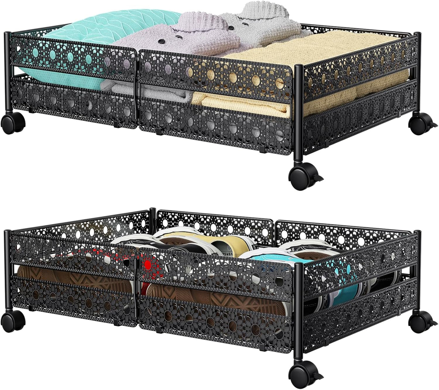Under Bed Storage Containers with Wheels for Easy Organization