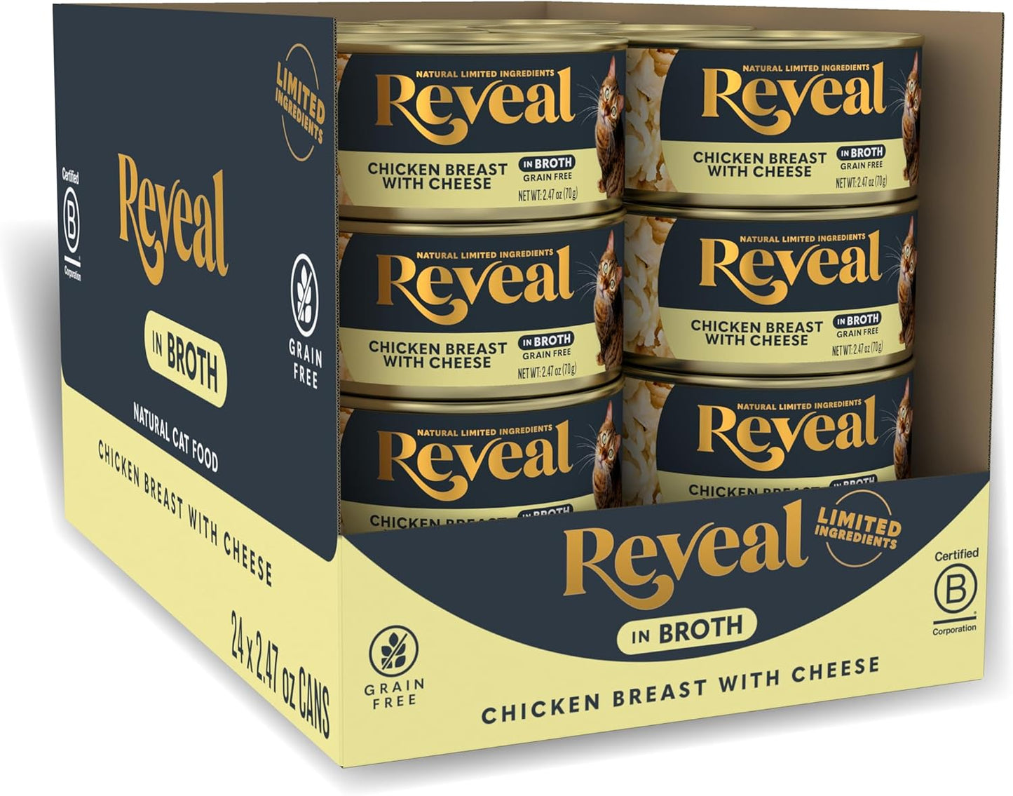Reveal Natural Wet Cat Food, Grain Free Chicken Breast Cans