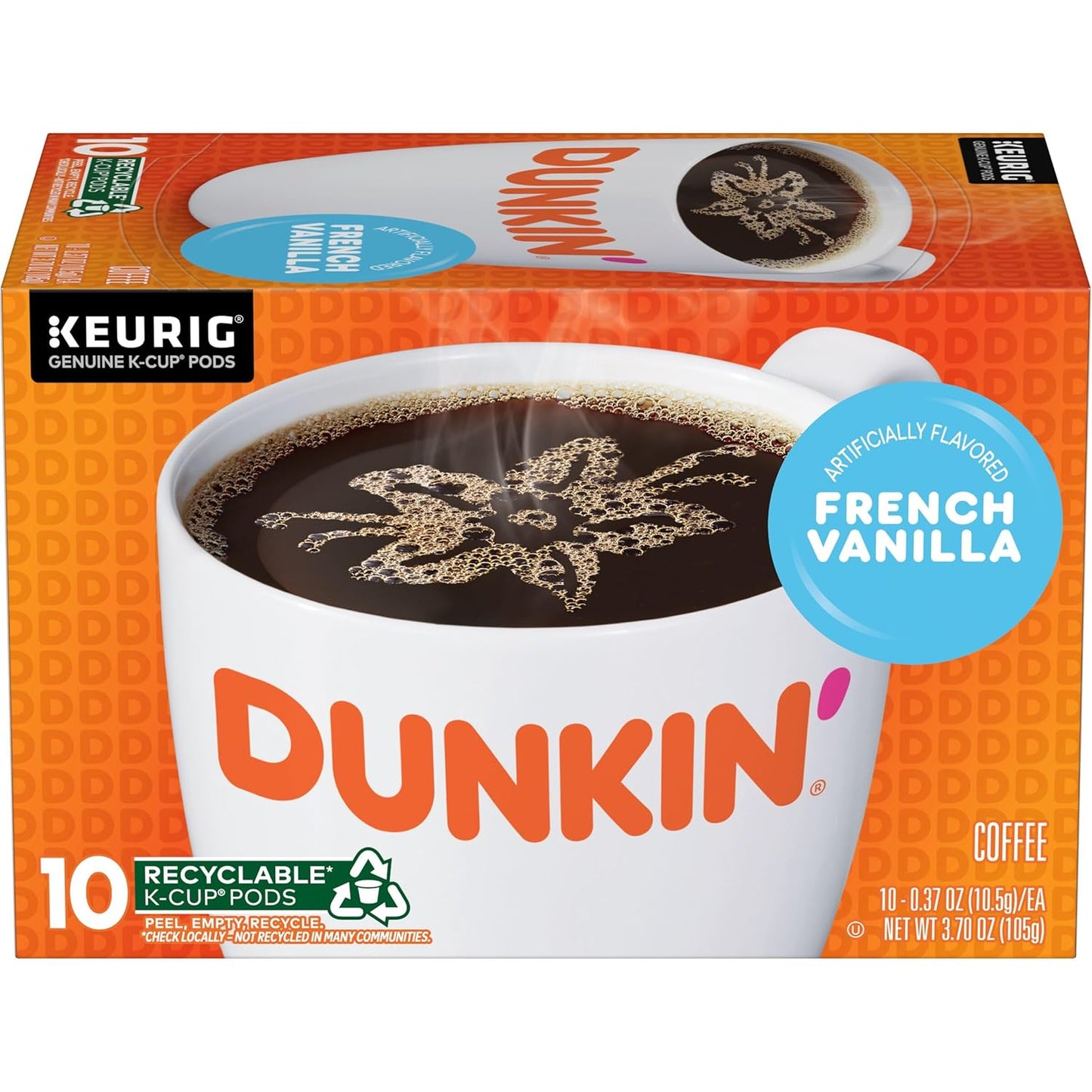 Dunkin' French Vanilla - 10 K-Cup Pods