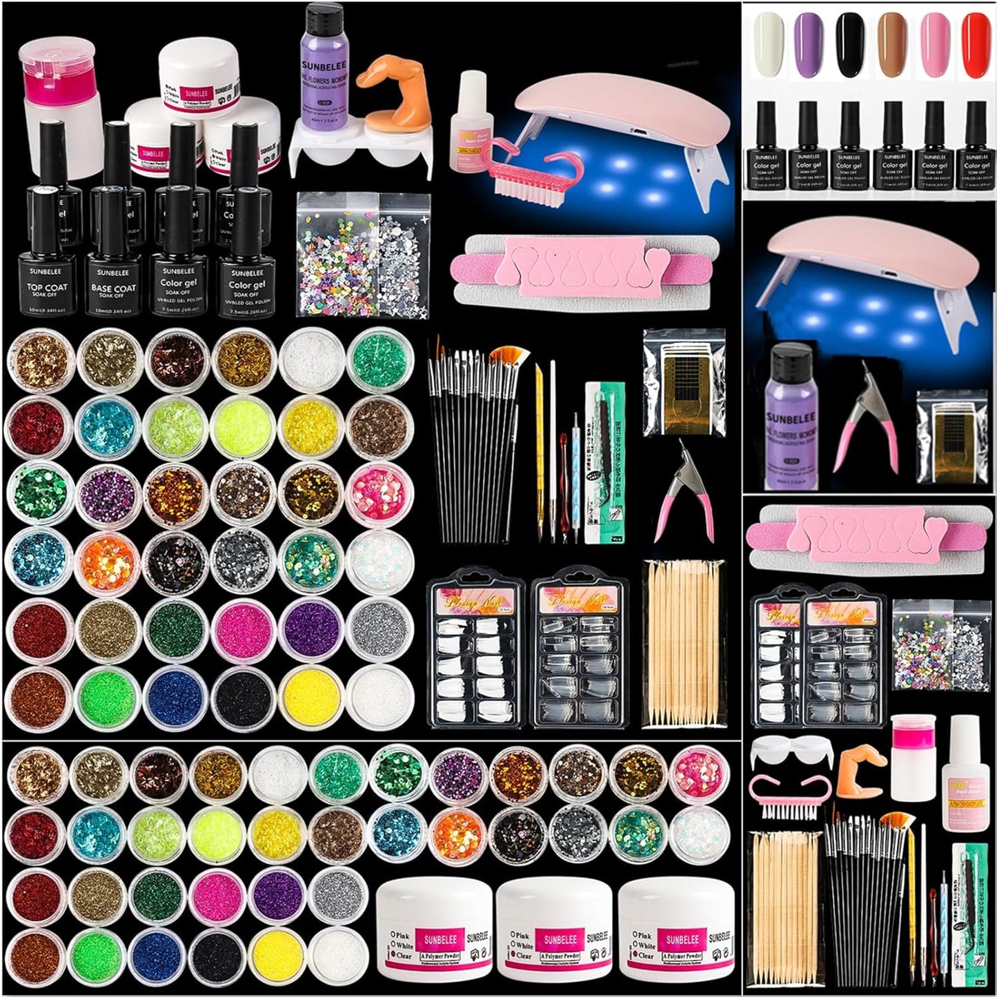 Acrylic Nail Kit for Beginners with Professional Gel Polish Set