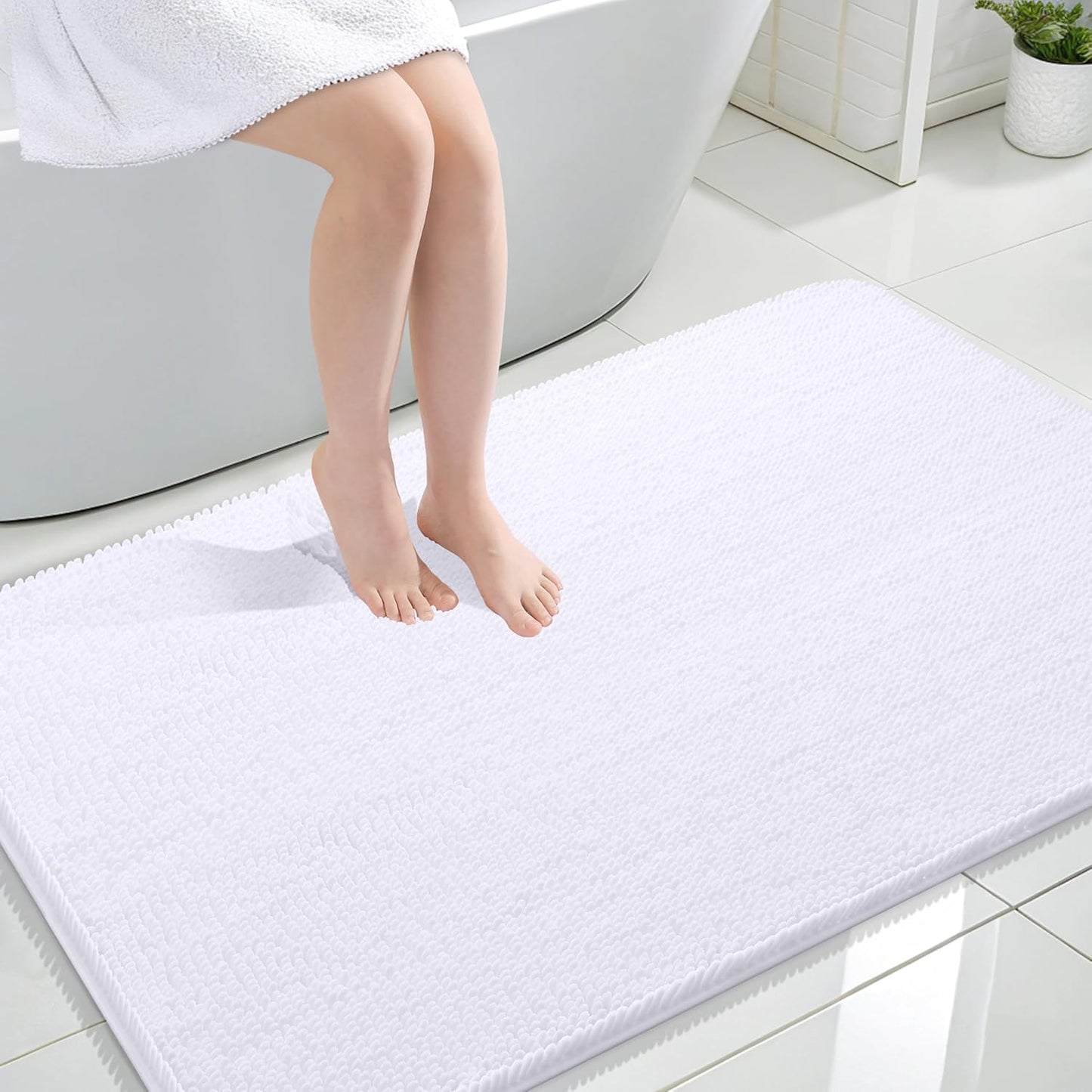 OLANLY Extra Soft Chenille Bath Rugs for Ultimate Comfort