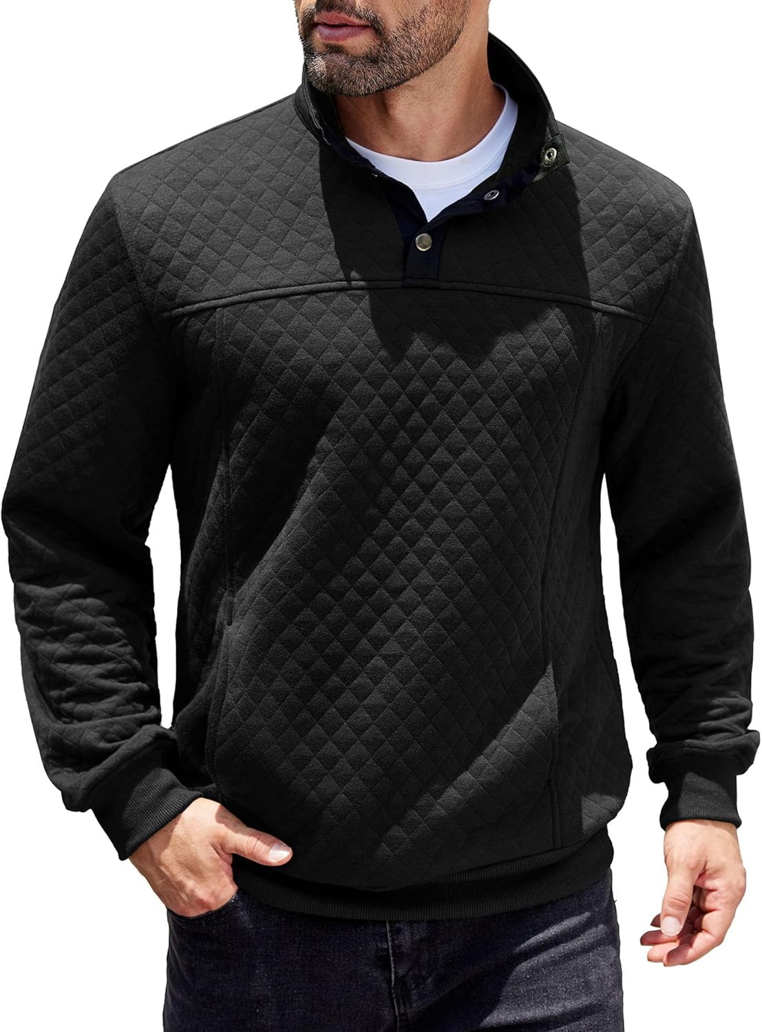 COOFANDY Mens Quarter Sweatshirt for Stylish Comfort and Warmth