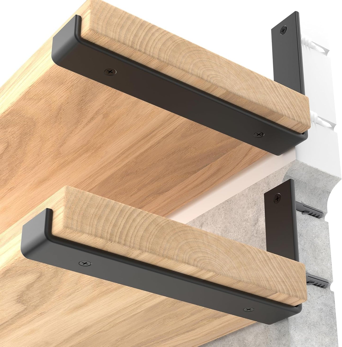 LEOPO 8 inch Shelf Brackets for Heavy Duty Floating Shelves