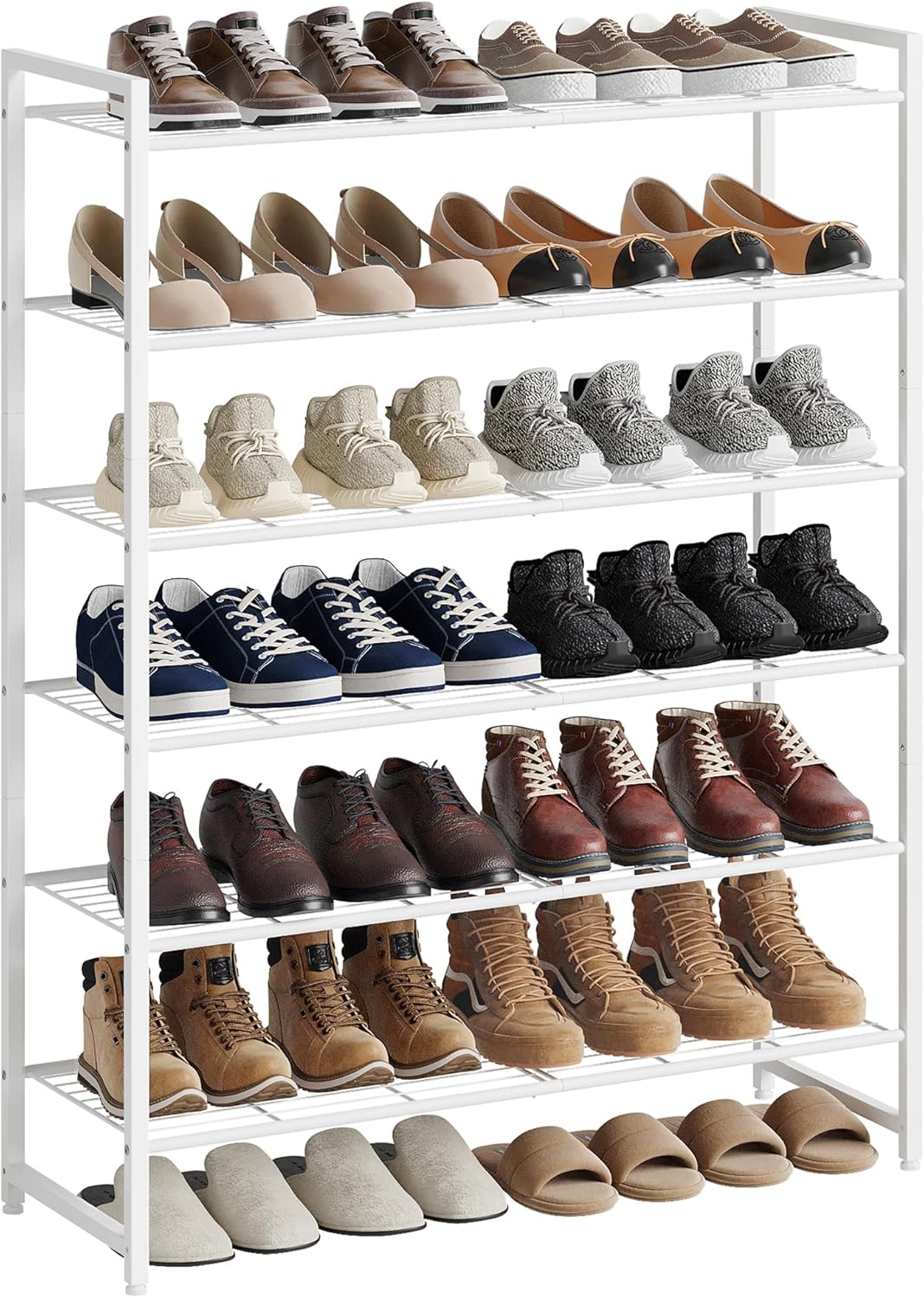 Metal Shoe Organizer - 6 Tier Shoe Rack Holds 30 Pairs of Shoes