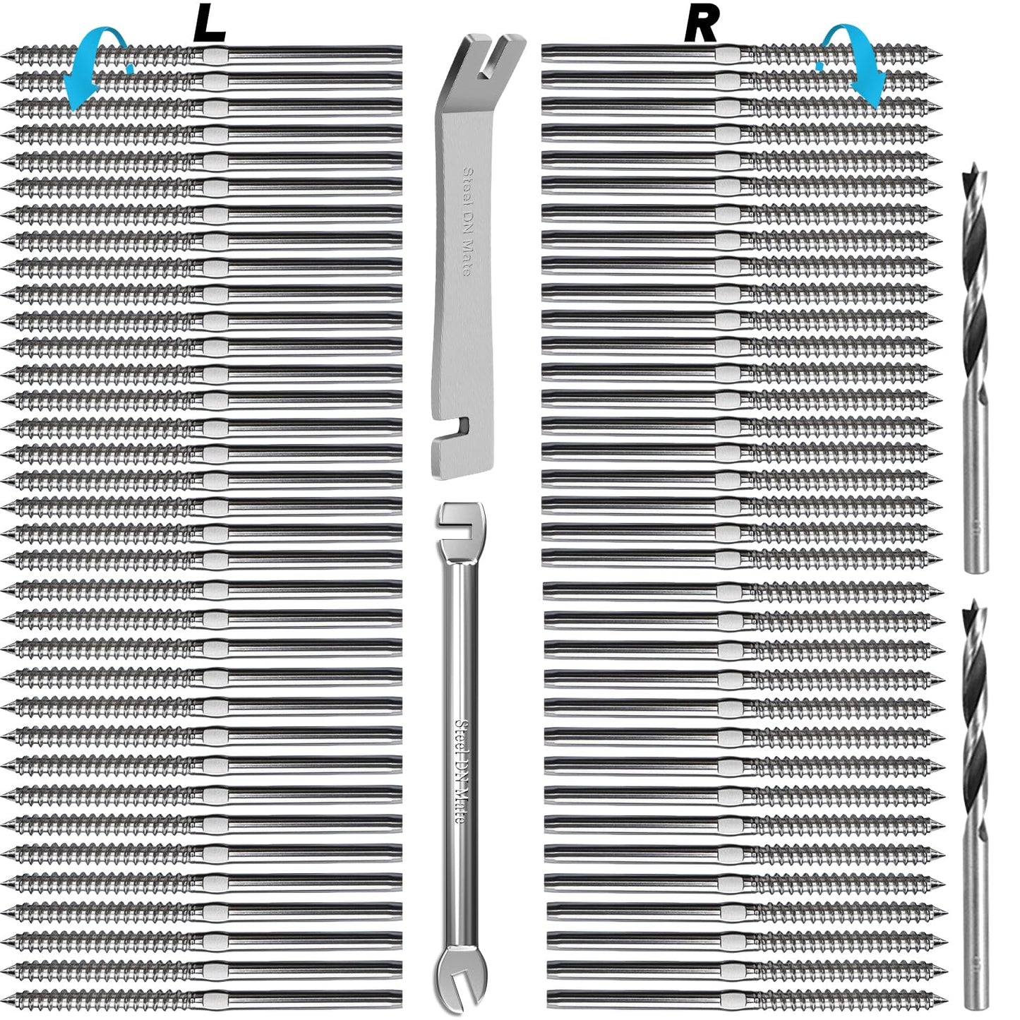 Stainless Steel Right&Left Handed Thread Swage Lag Screws for Railing