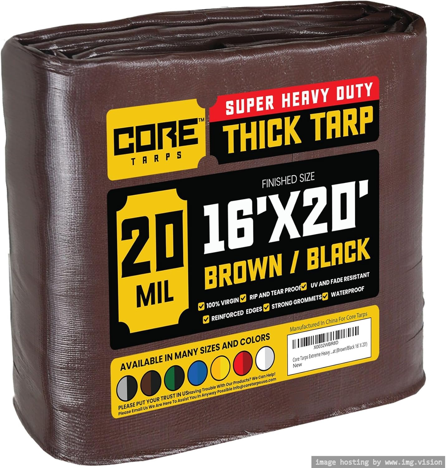 Core Tarps Extreme Heavy Duty 20 Mil Tarp Cover for All Uses