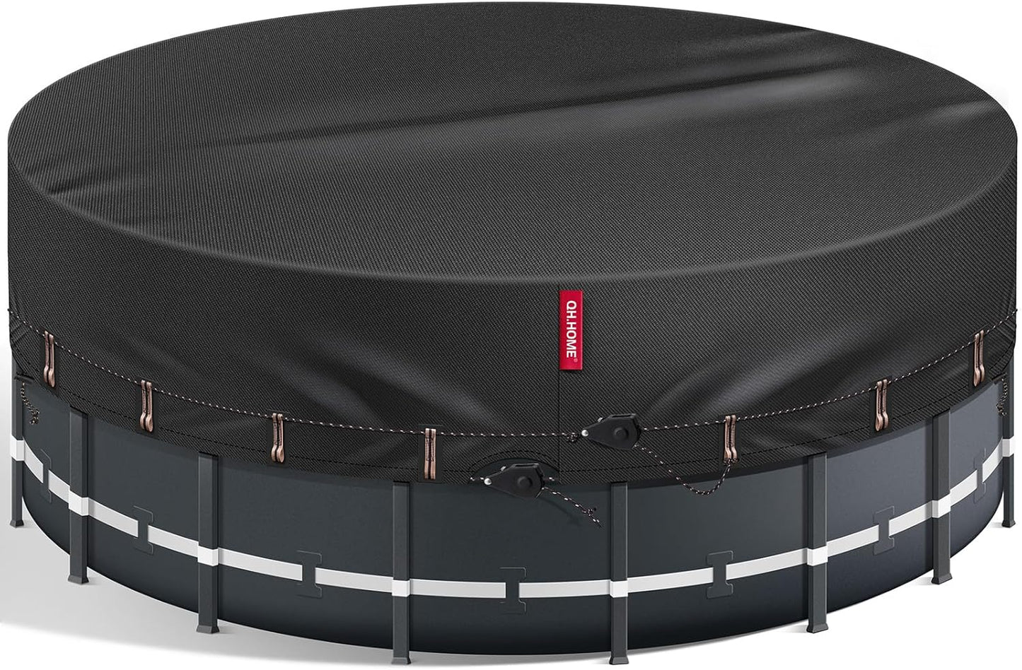 21FT Round Winter Pool Cover with Heavy Duty Fabric for Durability