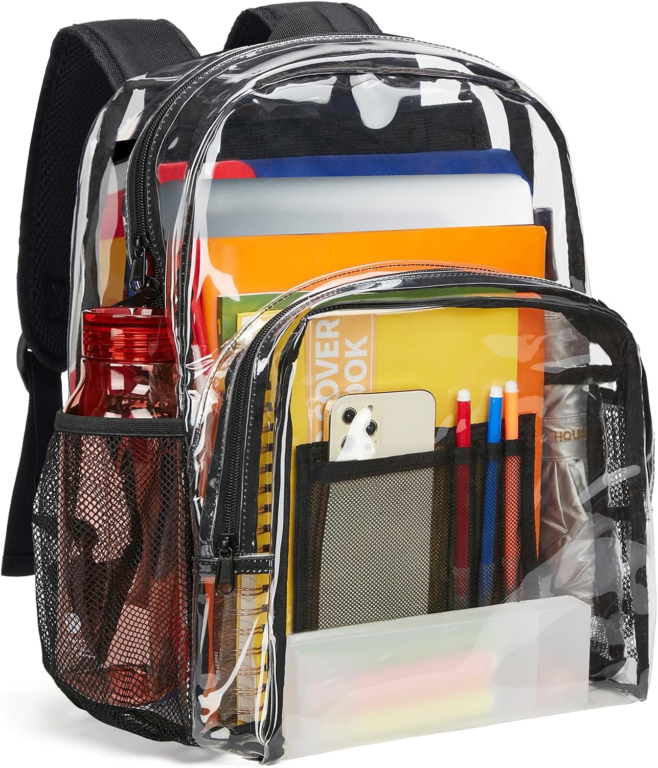 Vorspack Clear Backpack Heavy Duty PVC Extra Large Design