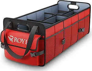 Upgraded Car Trunk Organizer with 3 Large Compartments for SUVs