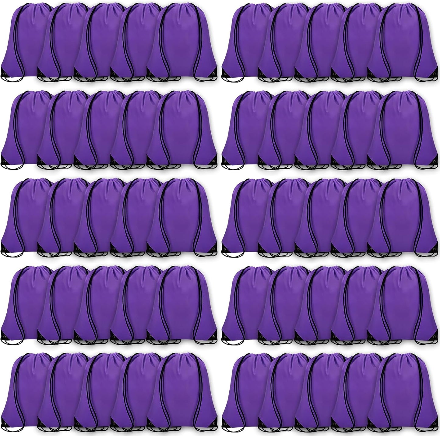 50Pcs Drawstring Backpack Bulk Cinch Bag for Sports and Travel