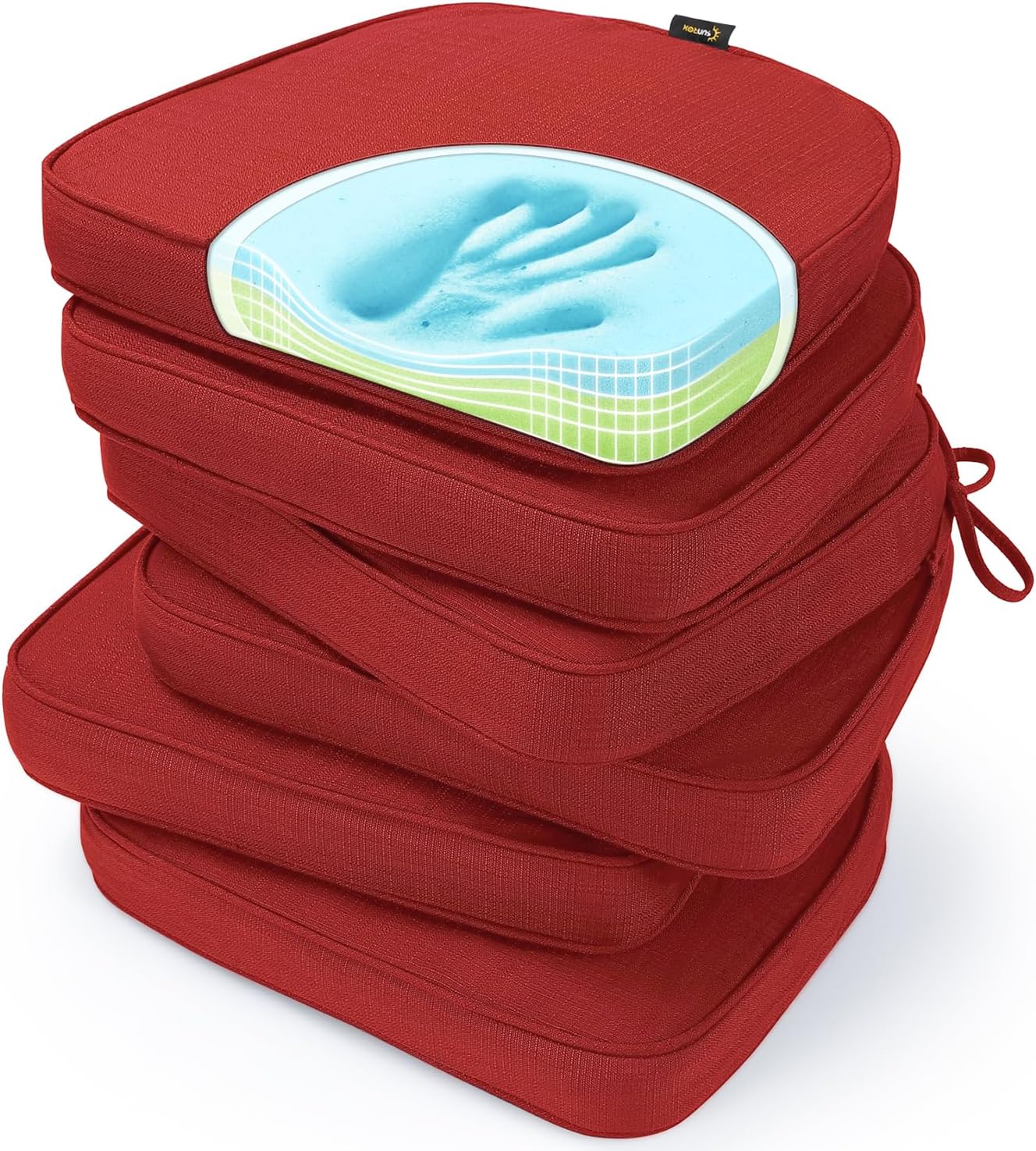 SUNROX Gel Memory Foam Chair Cushions for Indoor and Outdoor Use