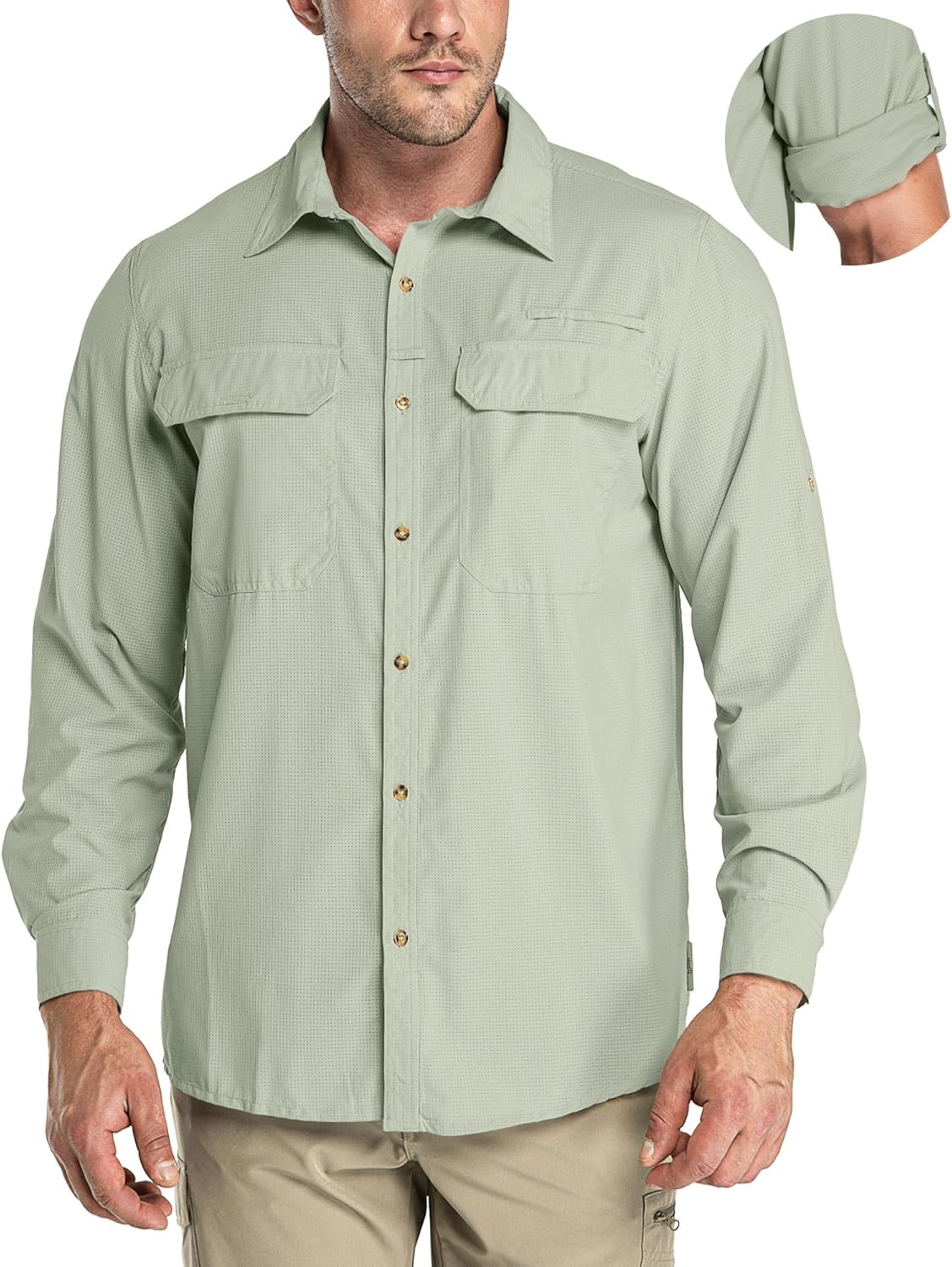 33,000ft Men's Long Sleeve Sun Protection Shirt for Outdoor Fun