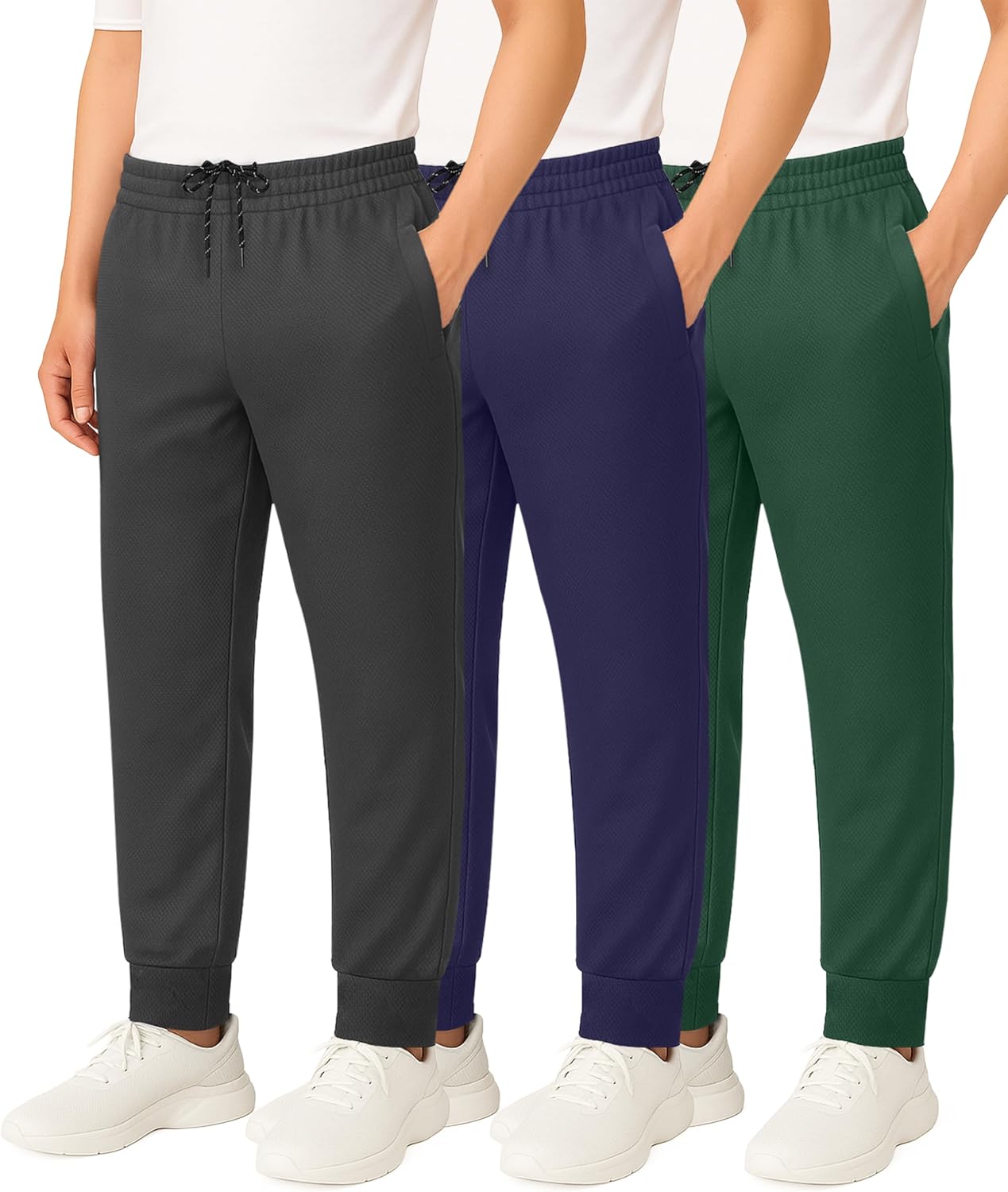 Real Essentials Boy's Mesh Jogger Sweatpants for Active Kids