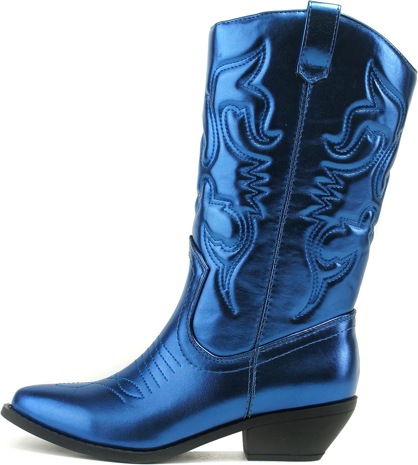 Soda RENO Women Western Cowboy Stitched Pointe Toe Boots