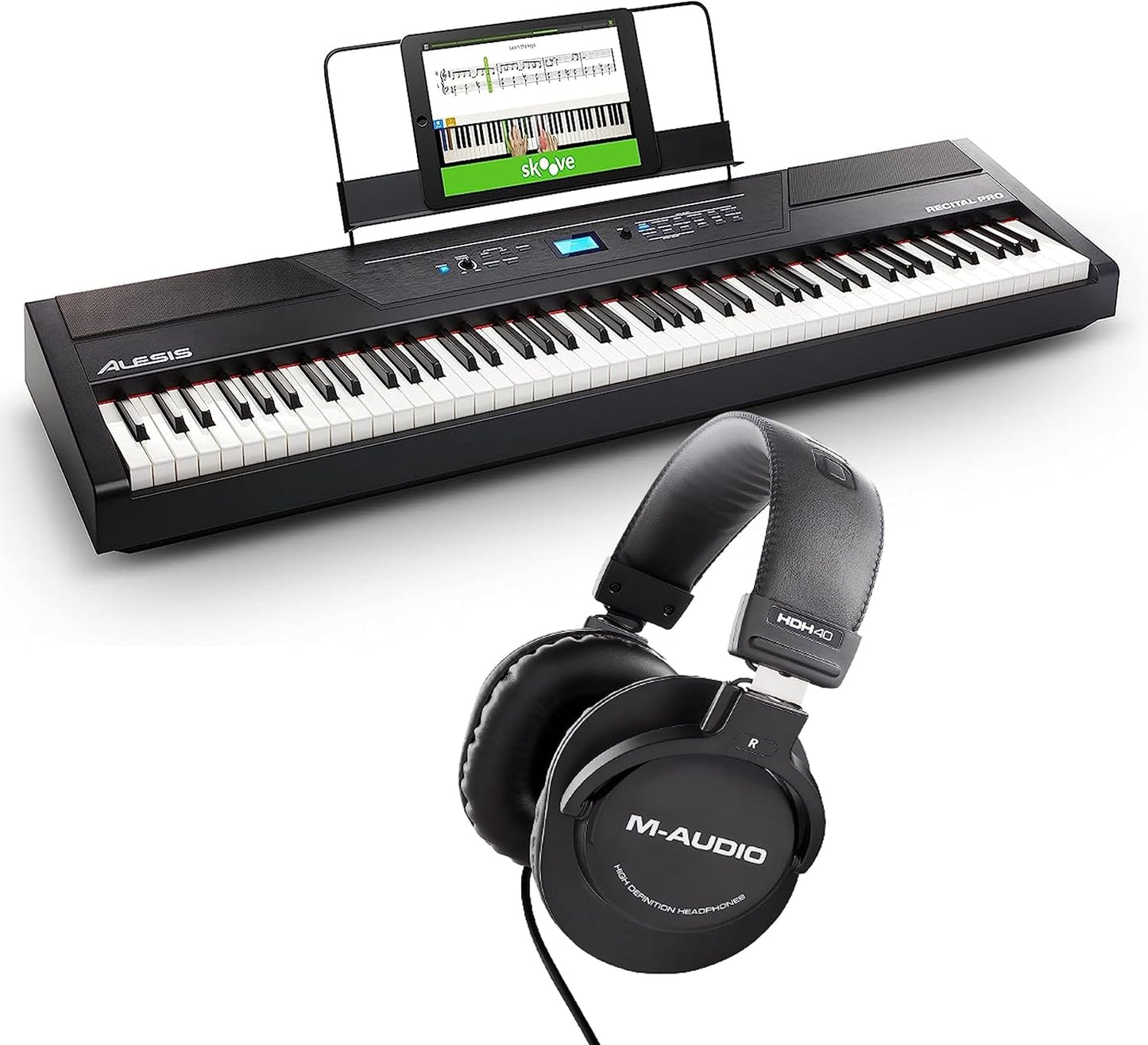 Alesis Recital Pro 88 Key Digital Piano with Headphones for Practice