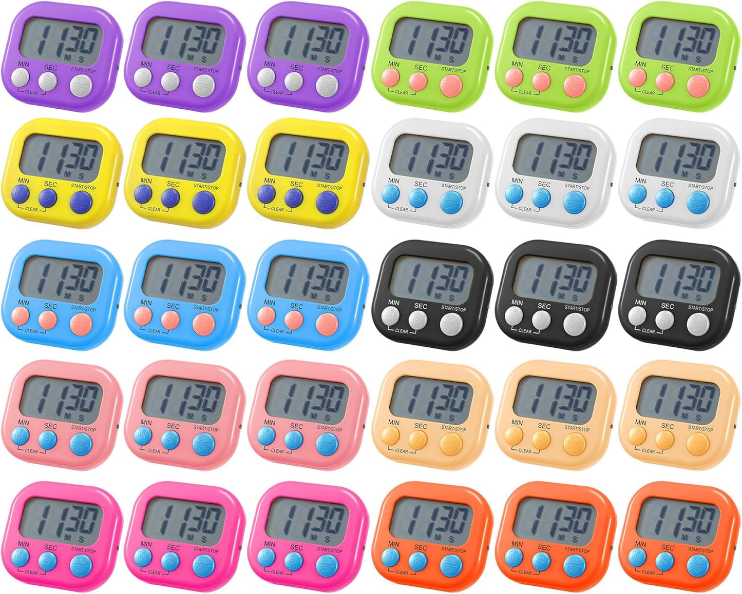 Magnetic Digital Timers for Classroom and Kitchen Use