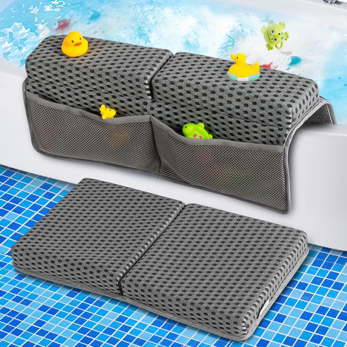 Baby Bath Kneeler and Elbow Rest Pad Set for Comfortable Bathing