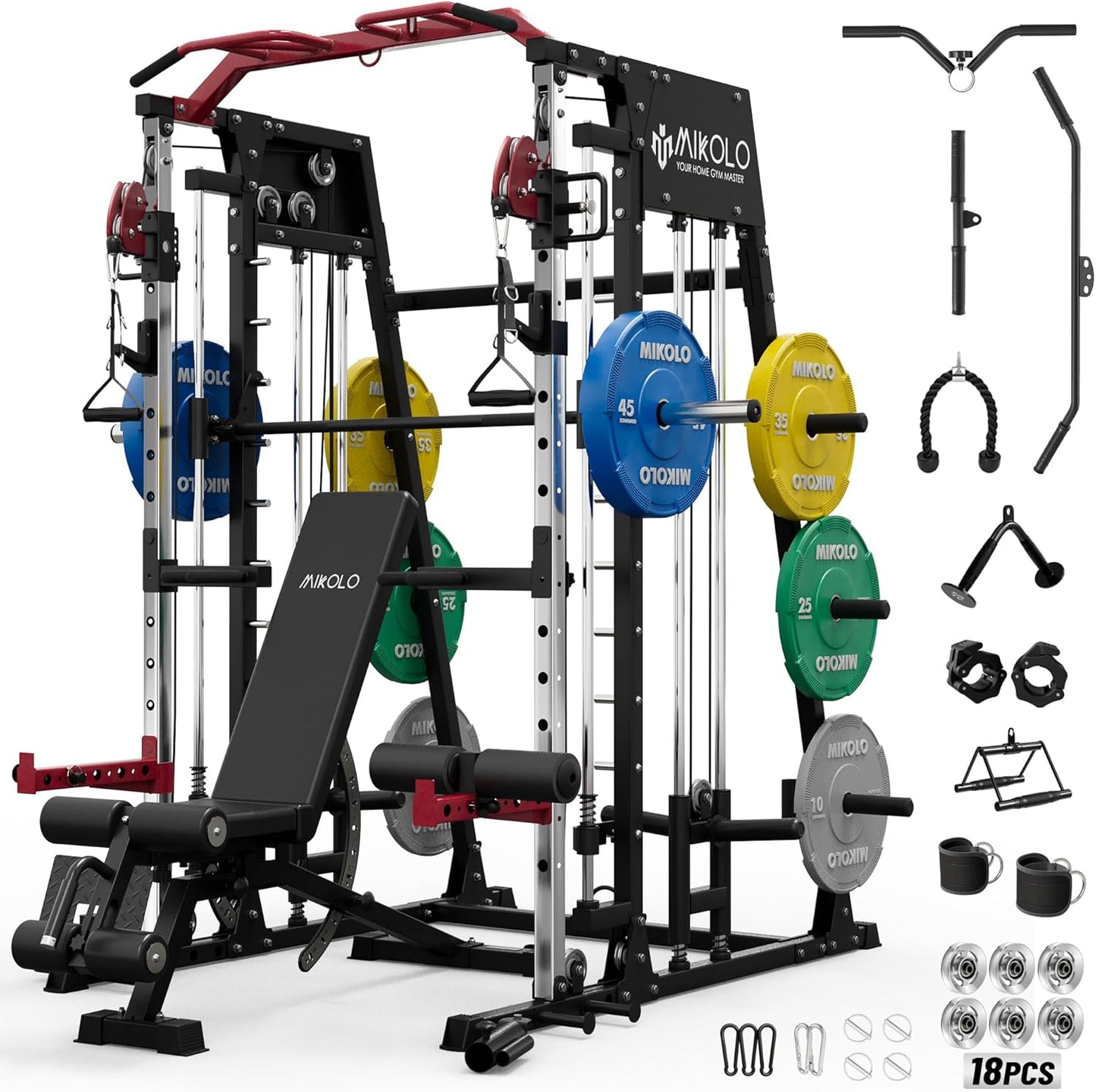 Ultimate Home Gym Power Rack & Cable System by Mikolo