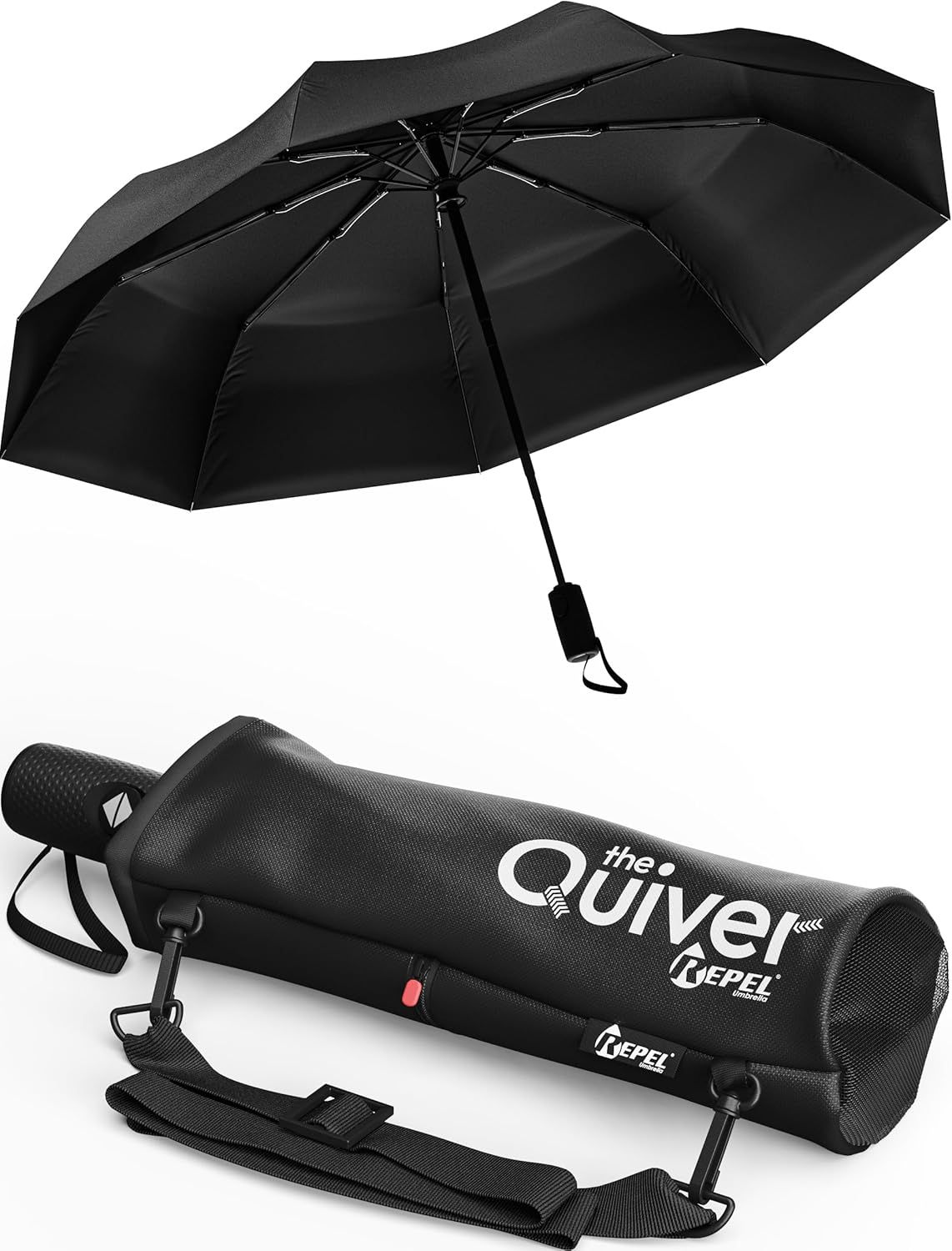 REPEL Windproof Travel Umbrella - Compact & Durable Design