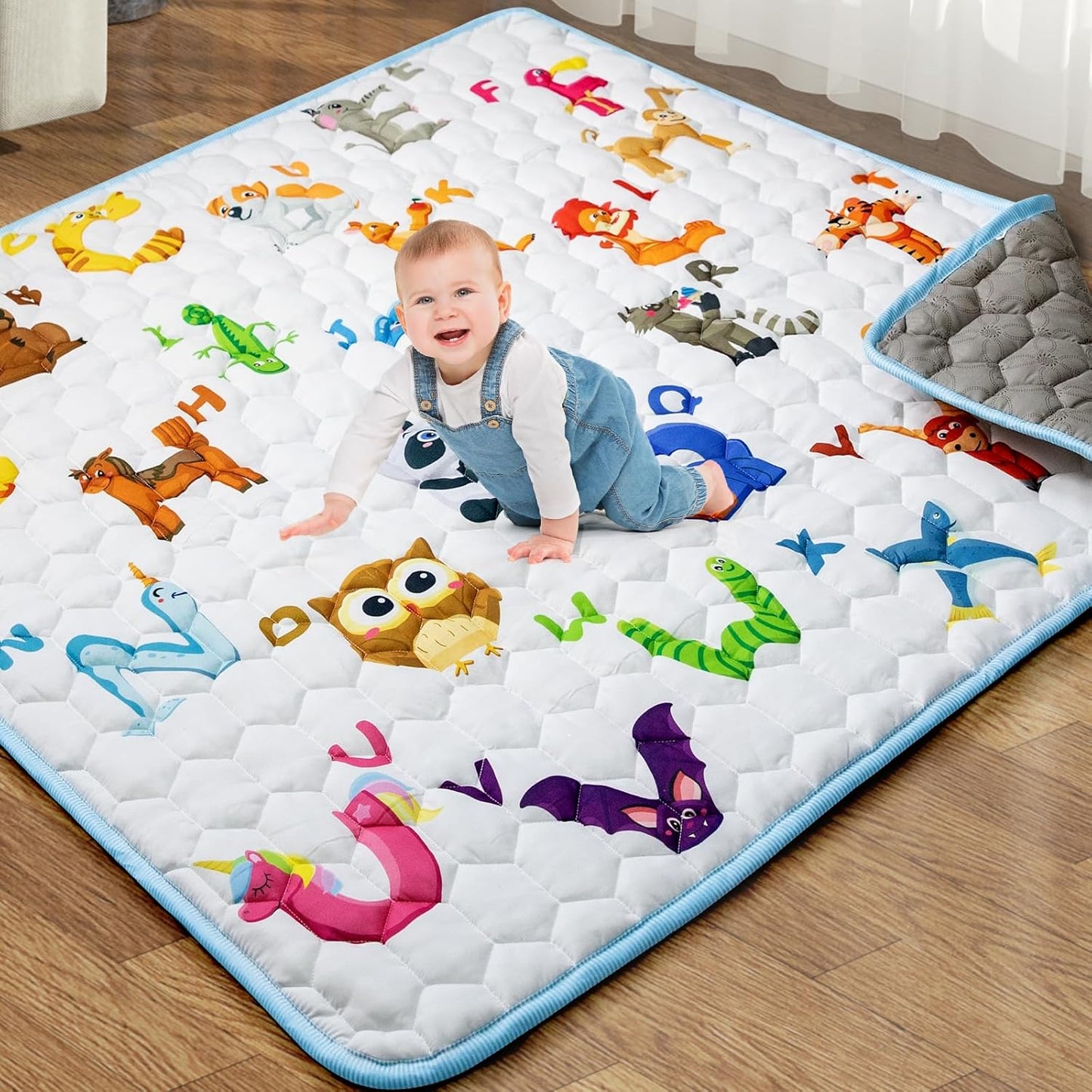 Thicker Animal Alphabet Baby Play Mat - Soft & Safe!