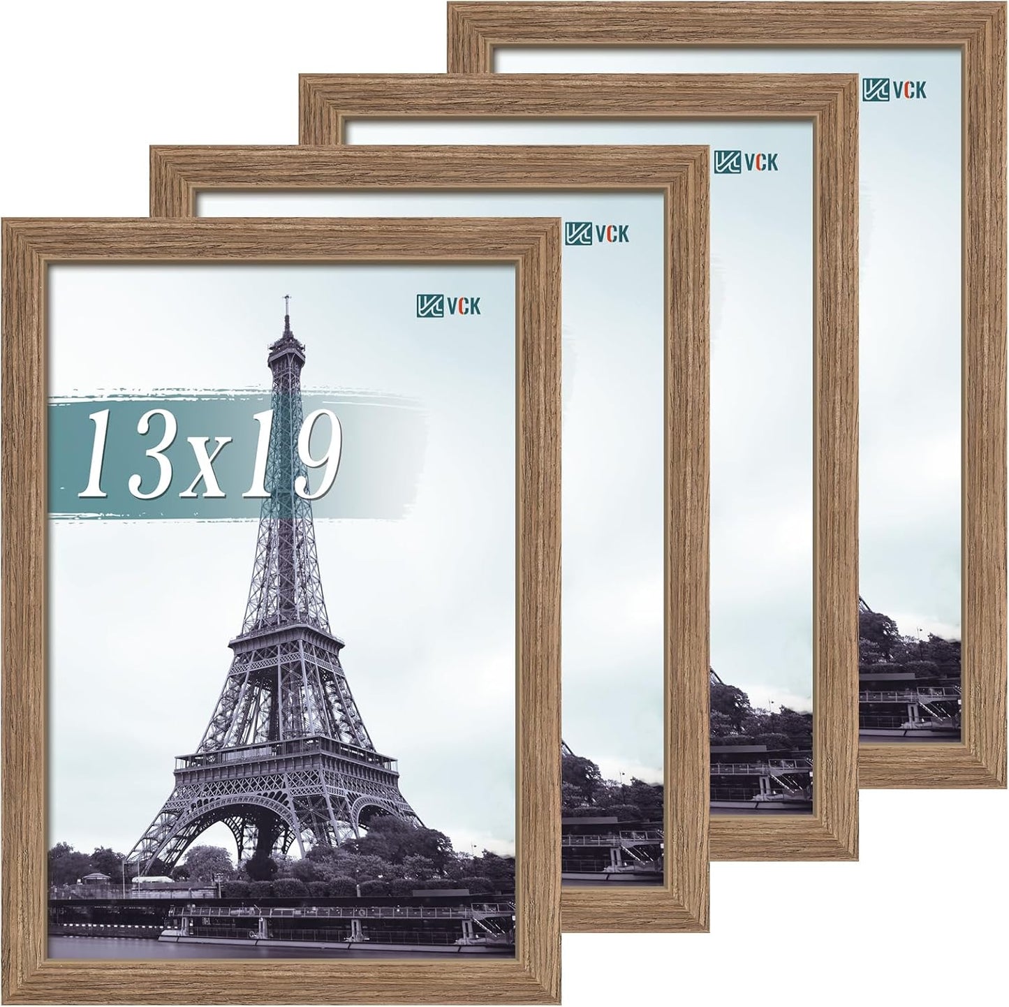 VCK 13x19 Picture Frame Set of 4 - Elegant Walnut Display
