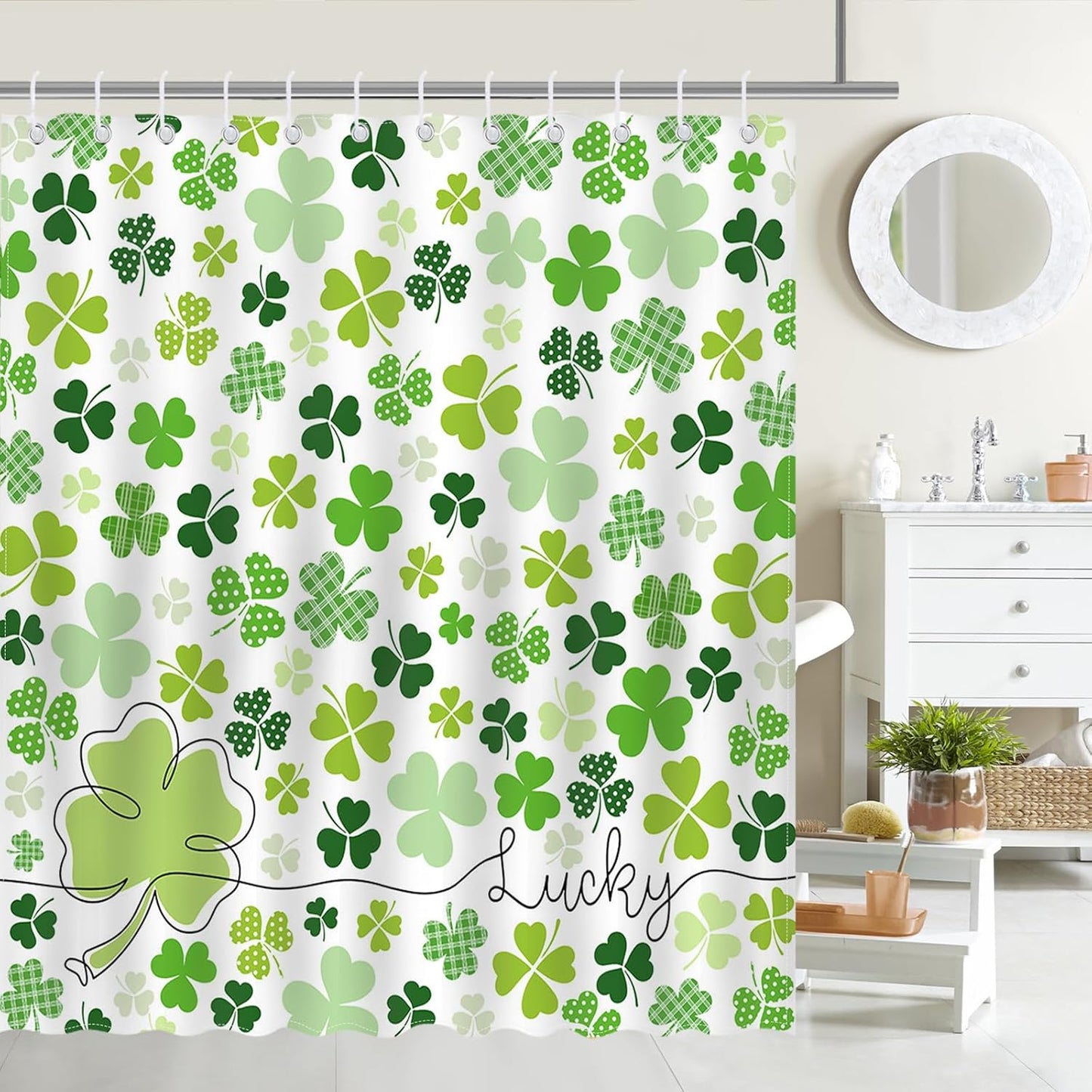 Saint Patricks Day Waterproof Shower Curtain