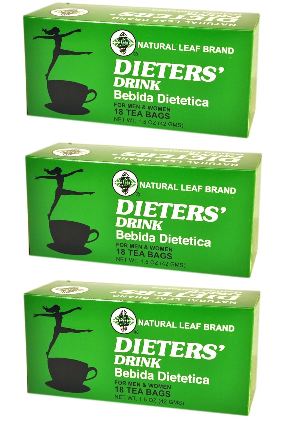 Natural Leaf Dieter Drink Tea for Men and Women - 3 Boxes