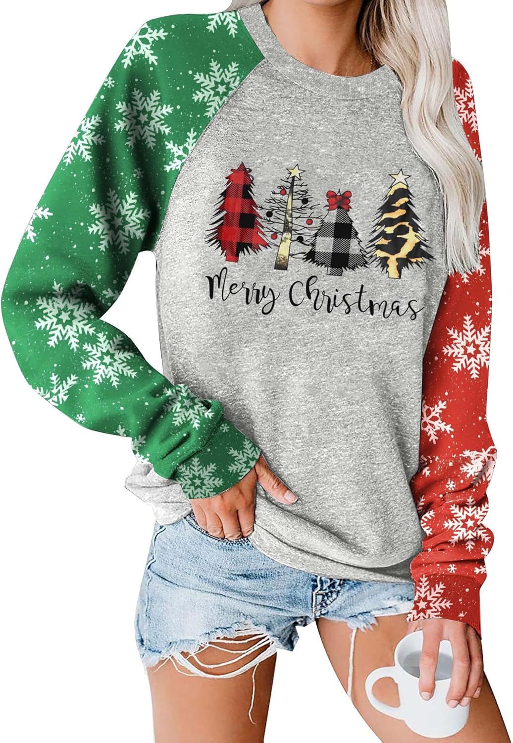 Christmas Tree Sweatshirt by Binshre - Festive Fun!