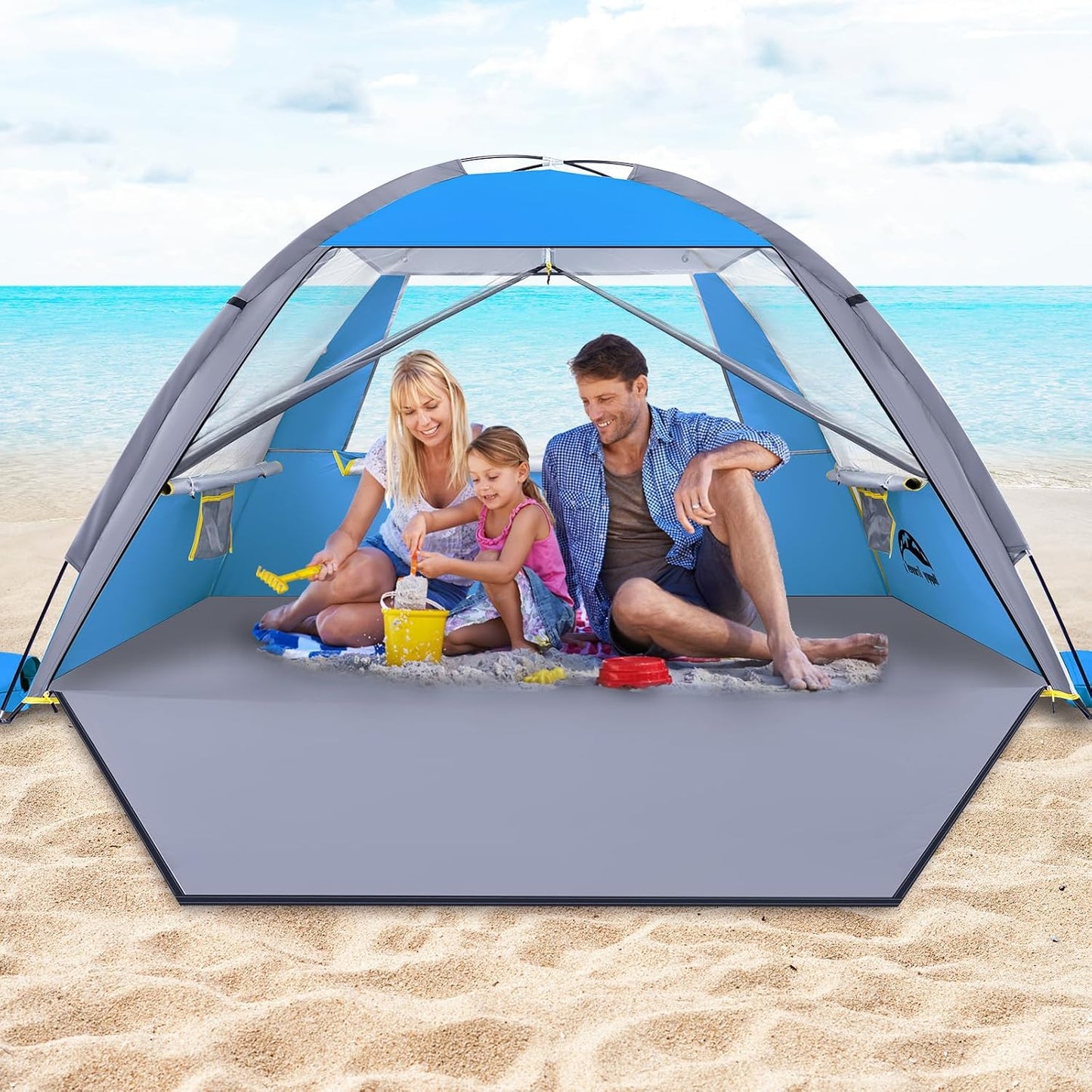 Happy Travel Beach Tent: UPF 50+ Sun Shelter for Family, Lightweight & Easy Setup