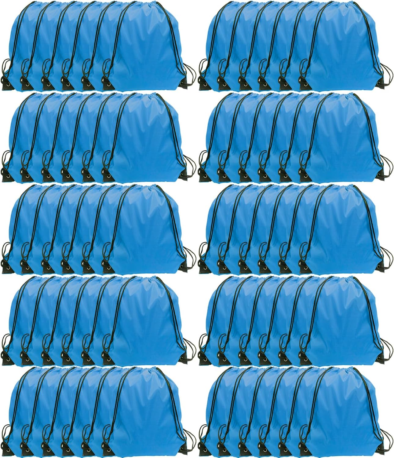 GoodtoU Drawstring Bags for Sports and Travel - 60Pcs Sky Blue